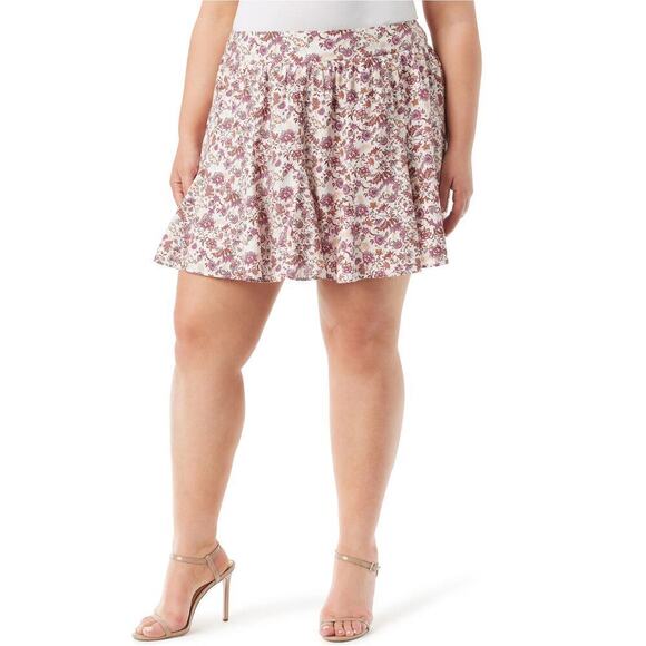 Jessica Simpson Women's Plus Pleated Floral Skort - Picture 1 of 8